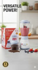 Vitamax 2-in-1 Blender & Grinder – 450W Powerful Motor, Stainless Steel Blades, Smoothie Maker, Coffee & Spice Grinder, Easy to Clean – 2 Year Warranty - Image 2