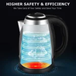 Vitamax Electric Kettle 1.7L – Fast Boil Auto Shut-Off Stainless Steel Body 1000W Hot Water Boiler Safe Electric Jug 1 Year Warranty - Image 4