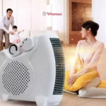 Vitamax 220V Electric Air Heater – Mini Portable Room Fan Radiator & Warm Air Blower | 3-in-1 Electric Heater & Portable Air Conditioner Fan