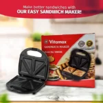 Vitamax sandwich maker samosa maker sandwichmaker VM8086 750w Nonstick sandwich bread sandwich maker grill 4 slice 1 year warranty